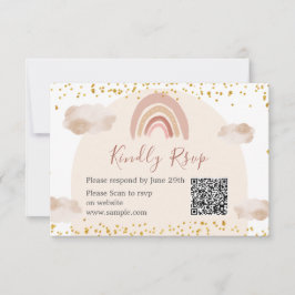 ボホレインボーは彼女はonederful QRではない サンキューカード