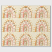 ボホレインボーイエローオレンジとグリーンガールズ ラッピングペーパー (フラット)