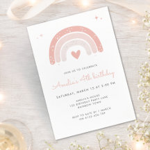 ボホレインボーウォーターカラーガールピンク誕生日