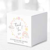 ボホレインボーウォーターカラーガールベビーシャワー フェイバーボックス