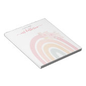 ボホレインボーウォーターカラーピンクフローラ先生 ノートパッド (アングル)