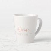 ボホレインボーウォーターカラーファースト誕生日 カフェラテマグ (右アングル)