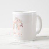 ボホレインボーウォーターカラーファースト誕生日 ジャンボコーヒーマグカップ (正面右)