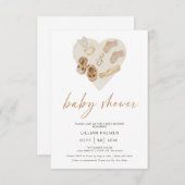 ボホレインボーウォーターカラーベビーシャワー招待状 招待状 (正面/裏面)