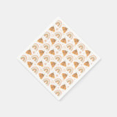 ボホレインボーウォーターカラーモスベビーシャワー スタンダードカクテルナプキン (角)