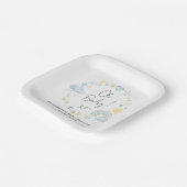 ボホレインボーウォーターカラー男の赤ちゃんシャワー ペーパープレート (傾斜あり)