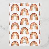 ボホレインボーカスタムバースデーパーティーフォイル招待状 箔招待状 (裏面)