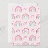 ボホレインボーカラフルハートガールバースデーパーティー 招待状 (裏面)