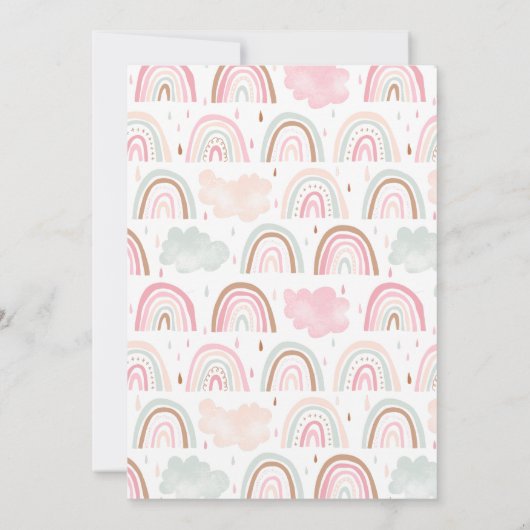 ボホレインボーガールの誕生日パーティー 招待状 (裏面)