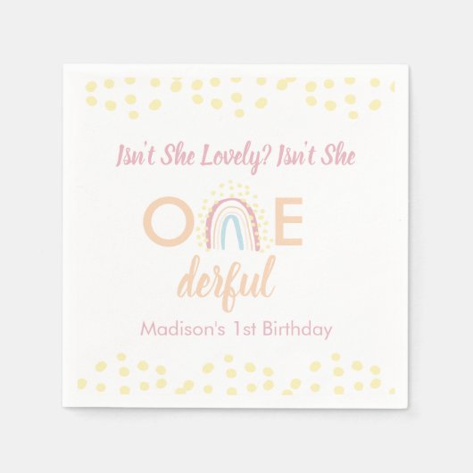 ボホレインボーガールオンダーフル スタンダードカクテルナプキン (正面)