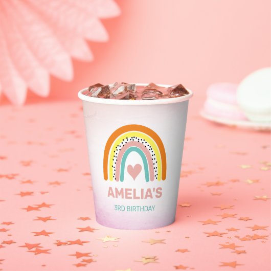 ボホレインボーガールズバースデーパーティー 紙コップ (インサイチュ)