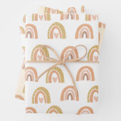 ボホレインボーガールバースデーパーティーの好意 ラッピングペーパーシート (インサイチュ)