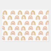 ボホレインボーガールバースデーパーティーの好意 ラッピングペーパーシート (正面)