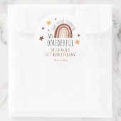 ボホレインボーガールファースト誕生日 ラウンドシール (バッグ)