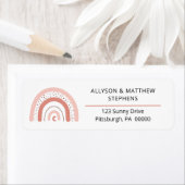 ボホレインボーガールベビーシャワー差出人住所ラベル ラベル (インサイチュ)