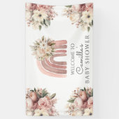 ボホレインボーガールベビーシャワー 横断幕 (縦)