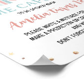 ボホレインボーガール誕生日タイムカプセルサイン ポスター (角)