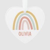 ボホレインボーキッズパーソナライズされた オーナメント (正面)