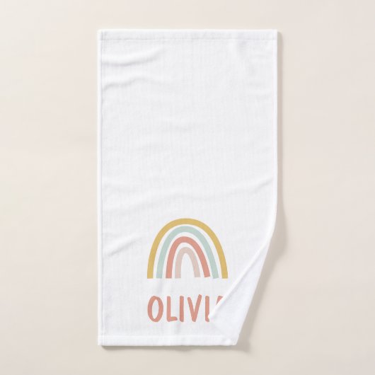 ボホレインボーキッズパーソナライズされた ハンドタオル (ハンドタオル)
