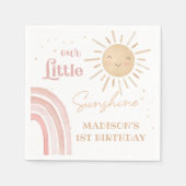 ボホレインボーサンシャインバースデーパーティナプキンス スタンダードカクテルナプキン (正面)