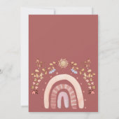 ボホレインボーサンシャインベビーシャワー 招待状 (裏面)