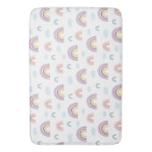 ボホレインボーズピンクブルーかわいらし バスマット (正面縦)