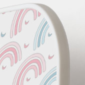 ボホレインボーダスティピンク&ブルームーンモノグラムかわいい ピックルボールラケット (左詳細)