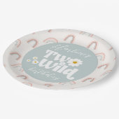 ボホレインボーデイジートゥワイルドガールの2歳の誕生日 ペーパープレート (アングル)