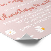 ボホレインボーデイジー誕生日タイムカプセルサイン ポスター (角)