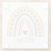 ボホレインボーデザイン  ガラスコースター (裏面)