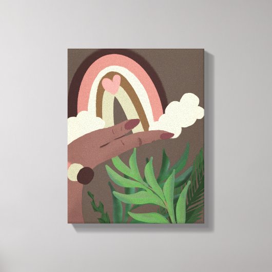 ボホレインボーナチュラルプラントラバーズキャンバスプリント キャンバスプリント (正面)