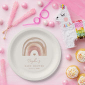 ボホレインボーニュートラルベビーシャワー ペーパープレート (パーティー)