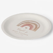 ボホレインボーニュートラルベビーシャワー ペーパープレート (アングル)