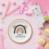 ボホレインボーハッピーハローウィン ペーパープレート (パーティー)