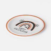 ボホレインボーハッピーハローウィン ペーパープレート (アングル)