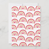 ボホレインボーハートバレンタイン誕生日 招待状 (裏面)