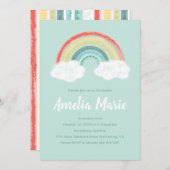 ボホレインボーバースデーパーティーキッズ 招待状 (正面/裏面)