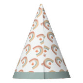 ボホレインボーバースデーパーティーハット – 水彩地球 パーティーハット (裏面)