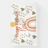 ボホレインボーバースデーパーティーバナー 横断幕 (縦)