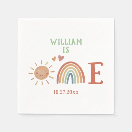 ボホレインボーバースデーパーティー スタンダードカクテルナプキン (正面)