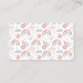 ボホレインボーパステルハートベイビーシッター 名刺 (裏面)