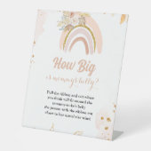 ボホレインボーパンパスグラスベイビーシャワーサイン 台座サイン (正面)