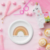 ボホレインボーパーティーまたはベビーシャワープレート ペーパープレート (パーティー)
