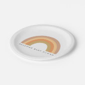 ボホレインボーパーティーまたはベビーシャワープレート ペーパープレート (アングル)