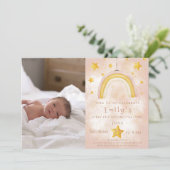 ボホレインボーピンキー魔法ダスト金ゴールド星パーティー 招待状 (スタンド正面)