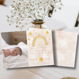 ボホレインボーピンキー魔法ダスト金ゴールド星パーティー 招待状