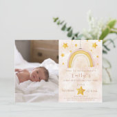 ボホレインボーピンキー魔法ダスト金ゴールド星パーティー 招待状 (スタンド正面)