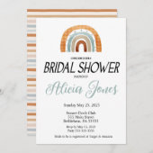 ボホレインボーブライダルシャワー招待 招待状 (正面/裏面)