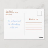 ボホレインボーブルーベビーシャワー ポストカード (裏面)