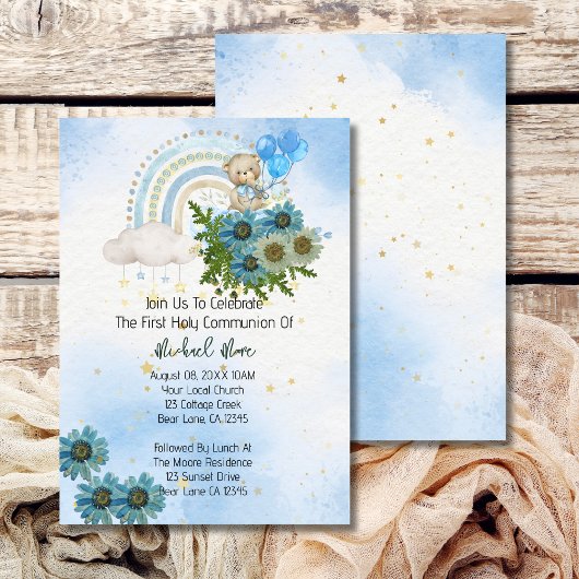 ボホレインボーベアーファースト聖餐式 招待状